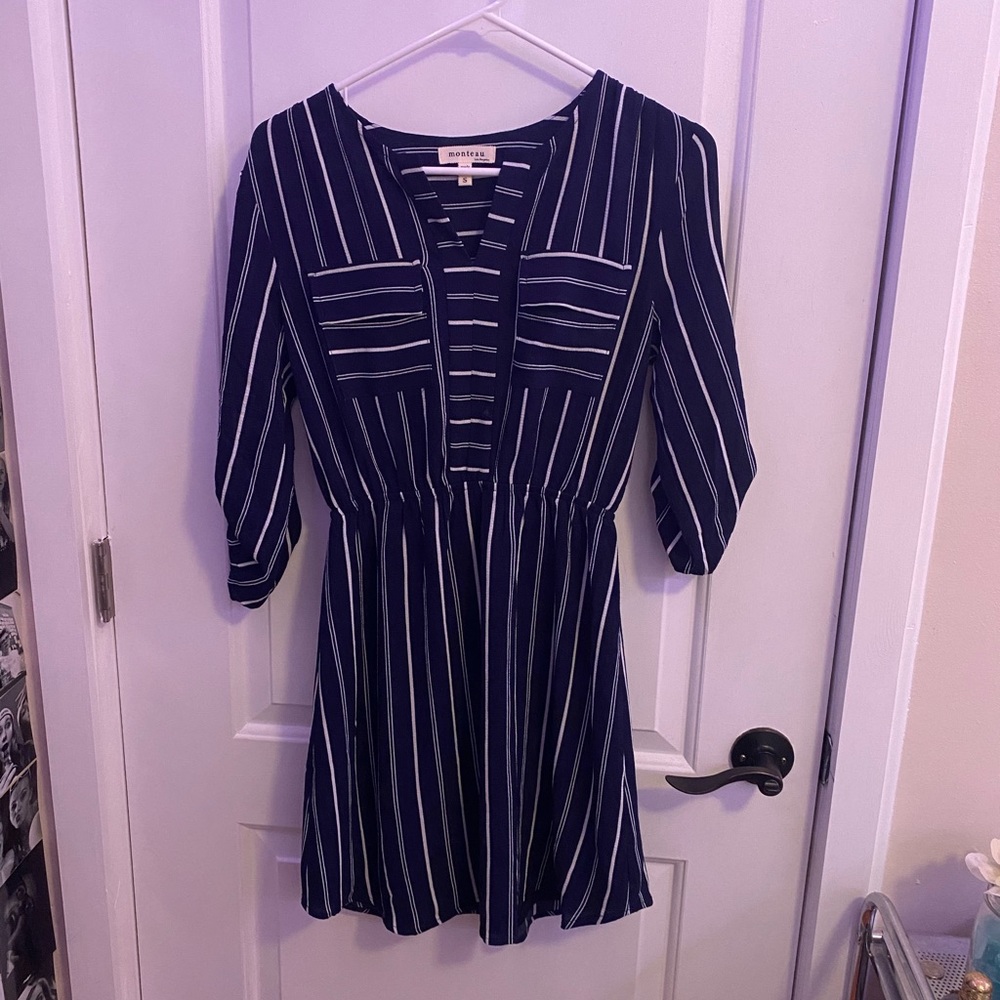 monteau short striped dress